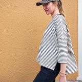 Women's Fall Striped One Sized Slub Tee