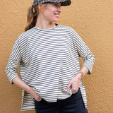 Women's Fall Striped One Sized Slub Tee