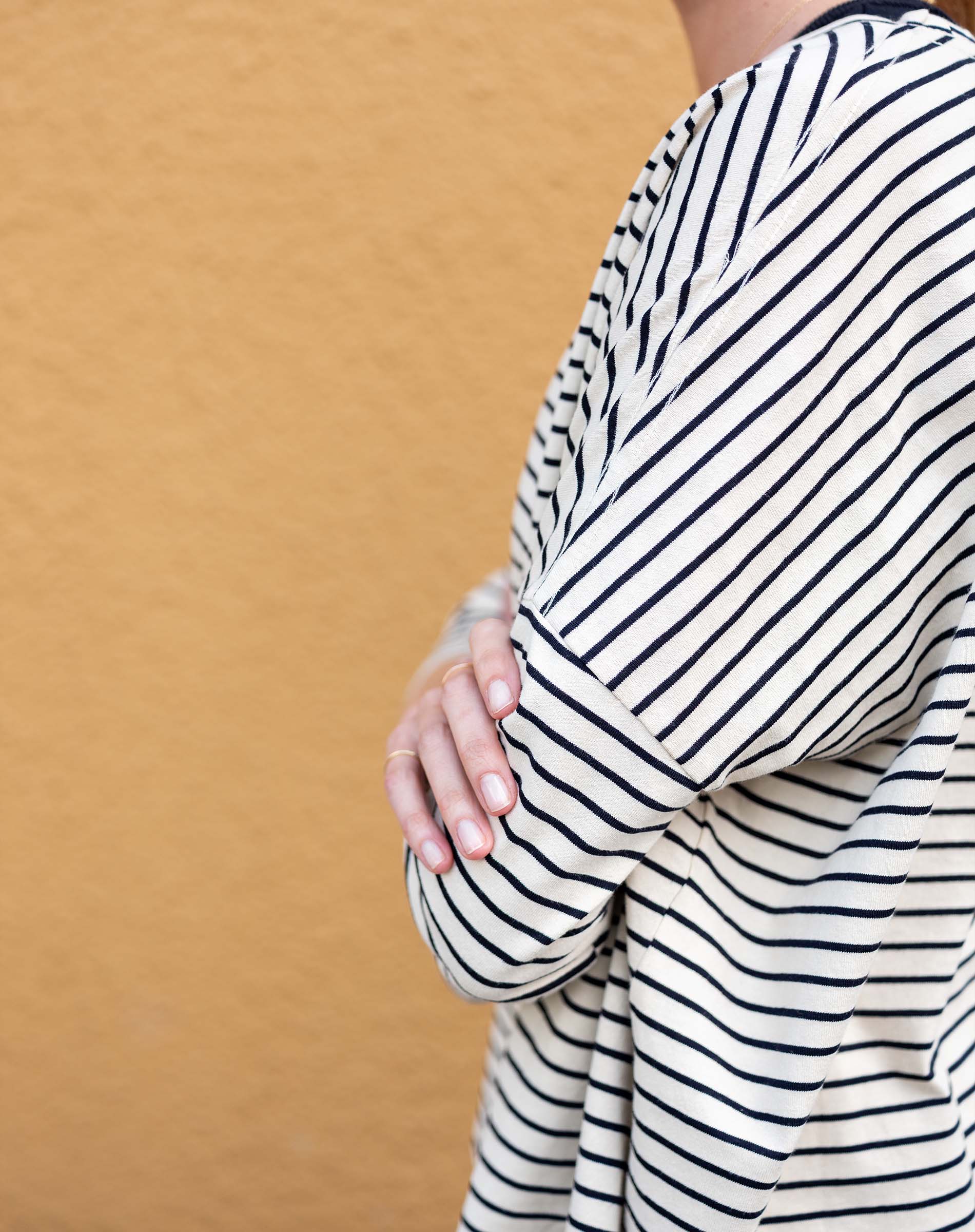 Women's Fall Striped One Sized Slub Tee