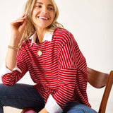 Women's Fall Striped One Sized Slub Tee