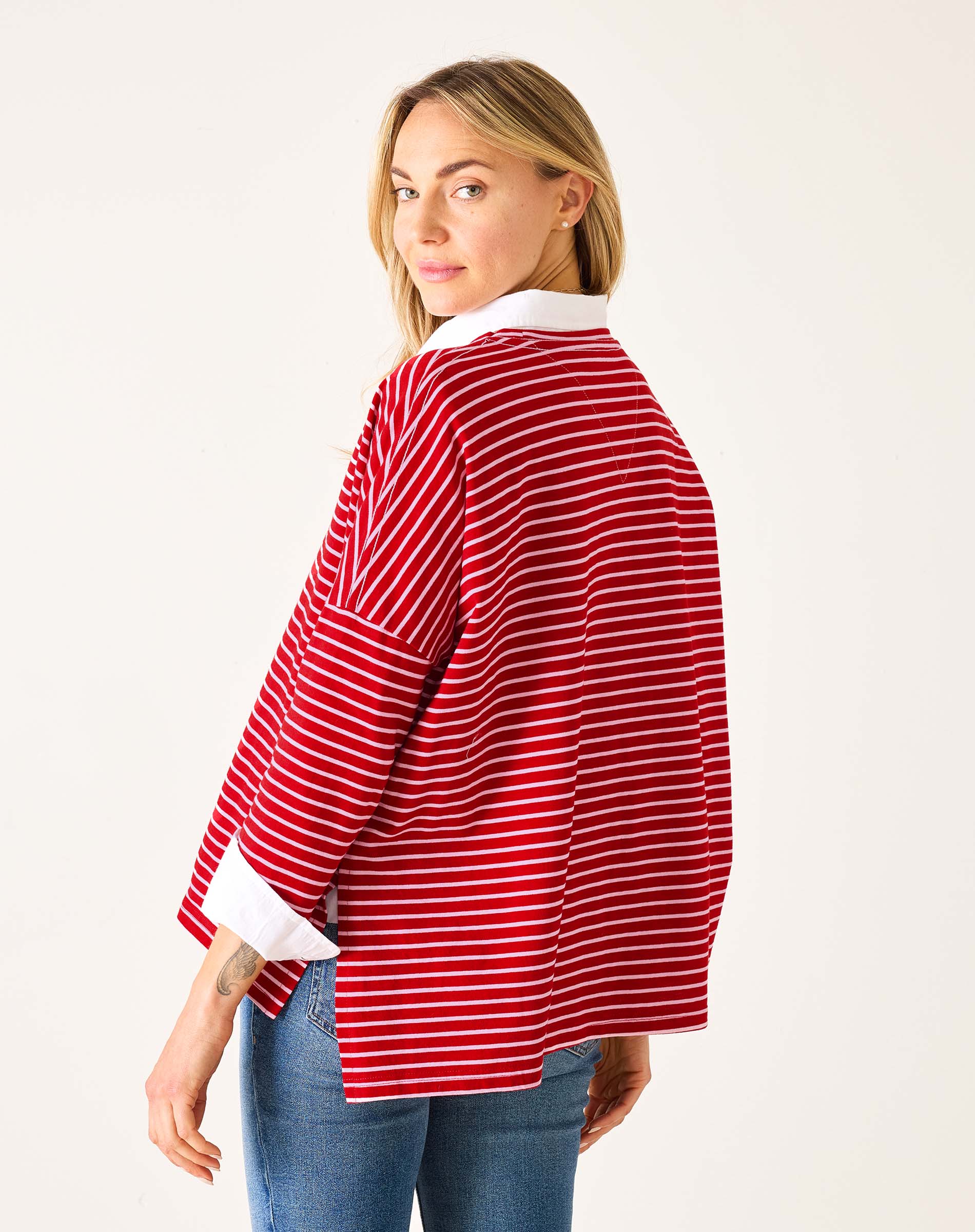 Women's Fall Striped One Sized Slub Tee