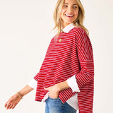 Women's Fall Striped One Sized Slub Tee