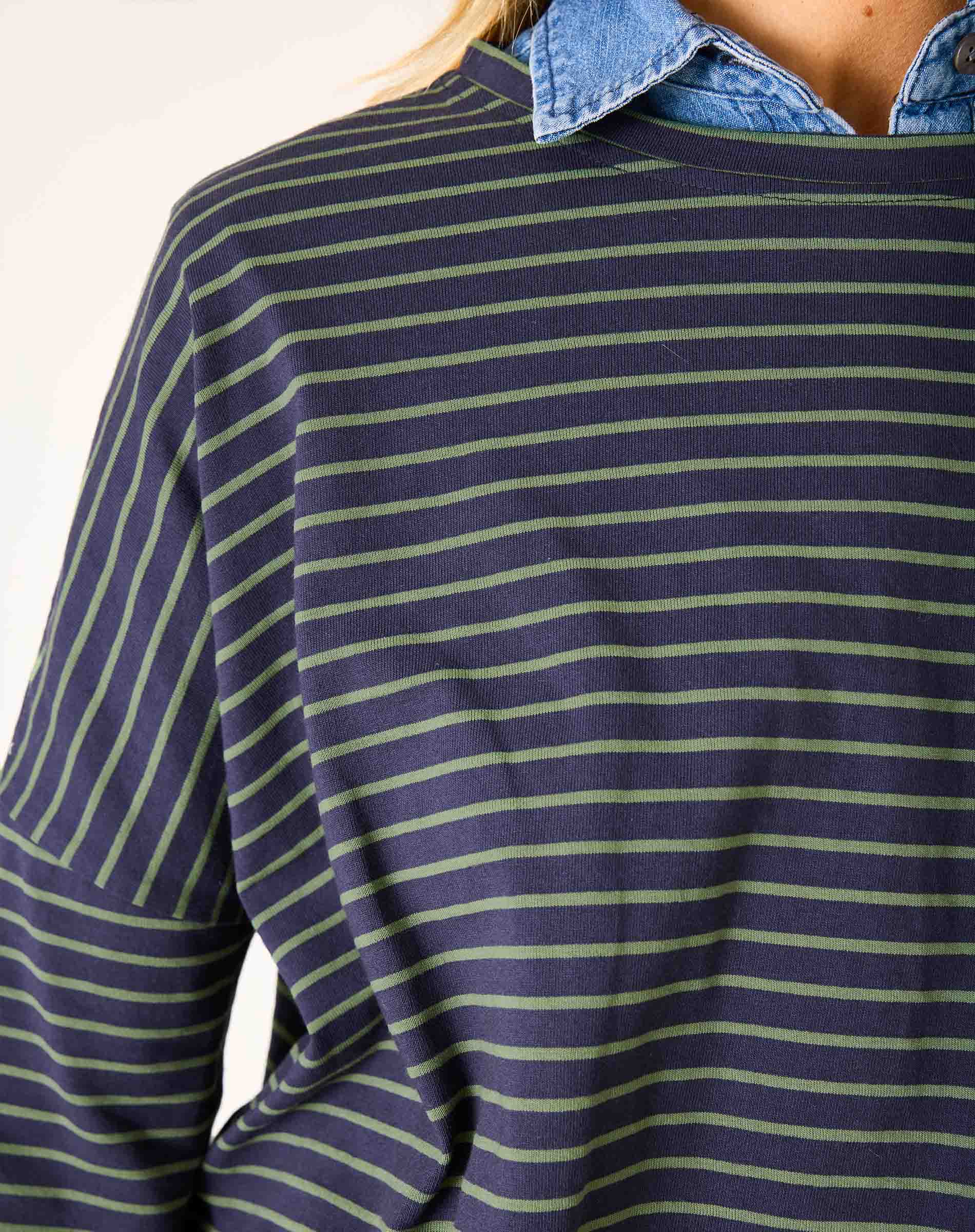 Women's Fall Striped One Sized Slub Tee