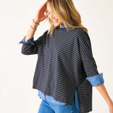 Women's Fall Striped One Sized Slub Tee