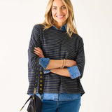 Women's Fall Striped One Sized Slub Tee