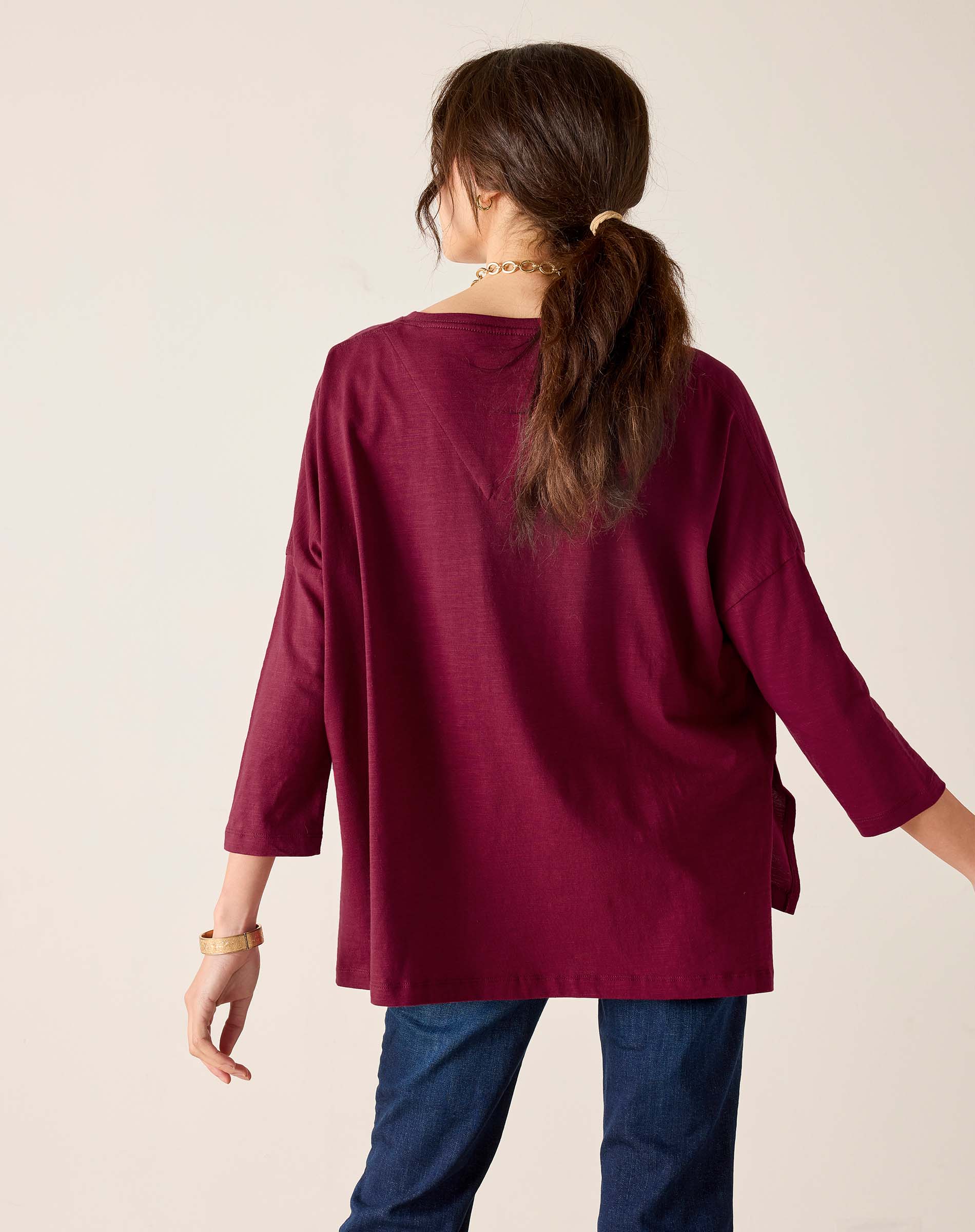 Women's Dark Purple One Sized Slub Tee