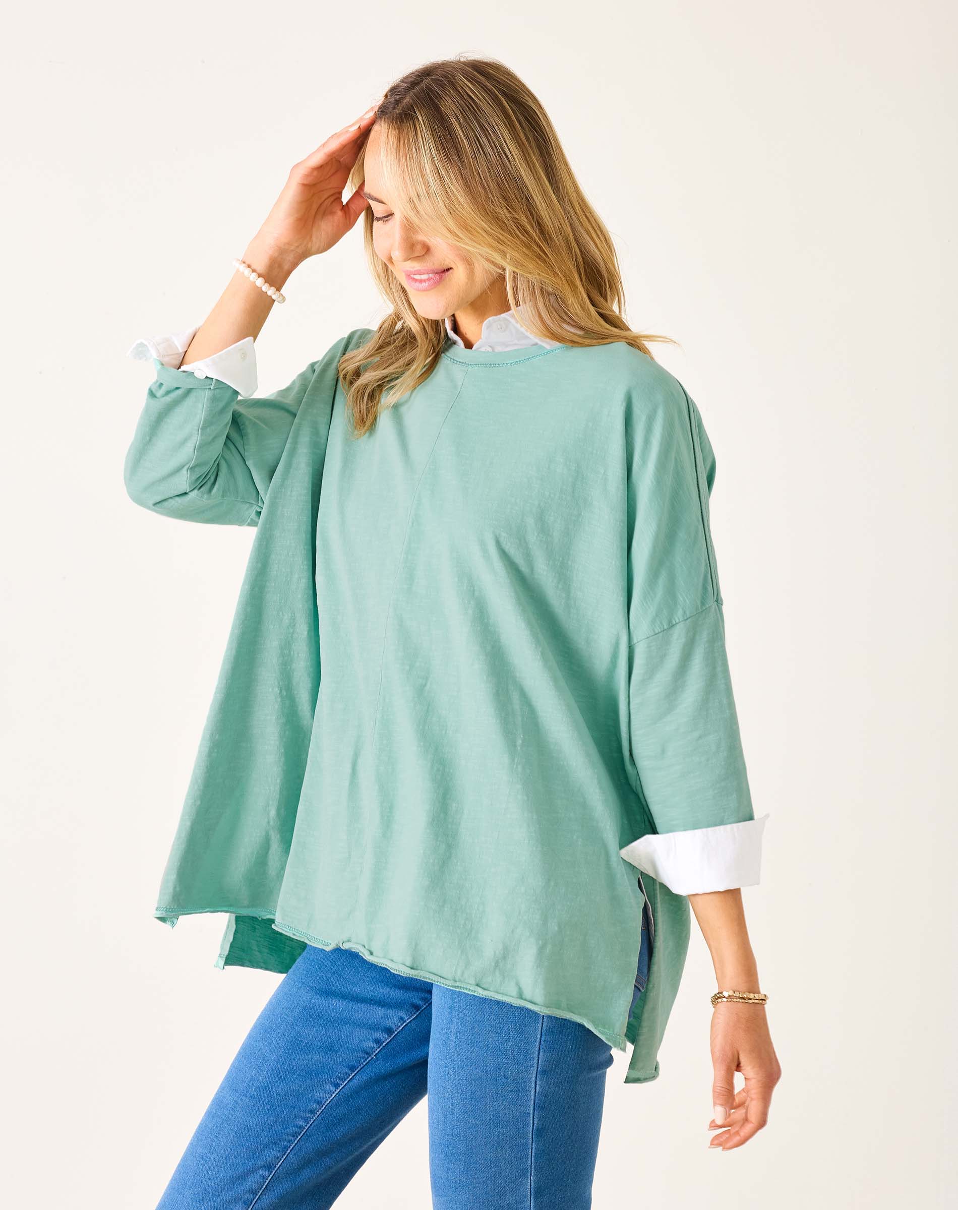 Women's Fall Green One Sized Slub Tee