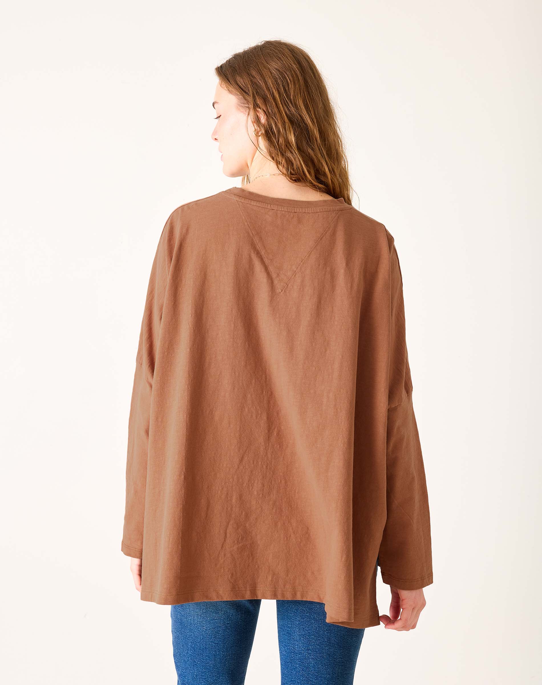 Women's Fall Brown One Sized Slub Tee