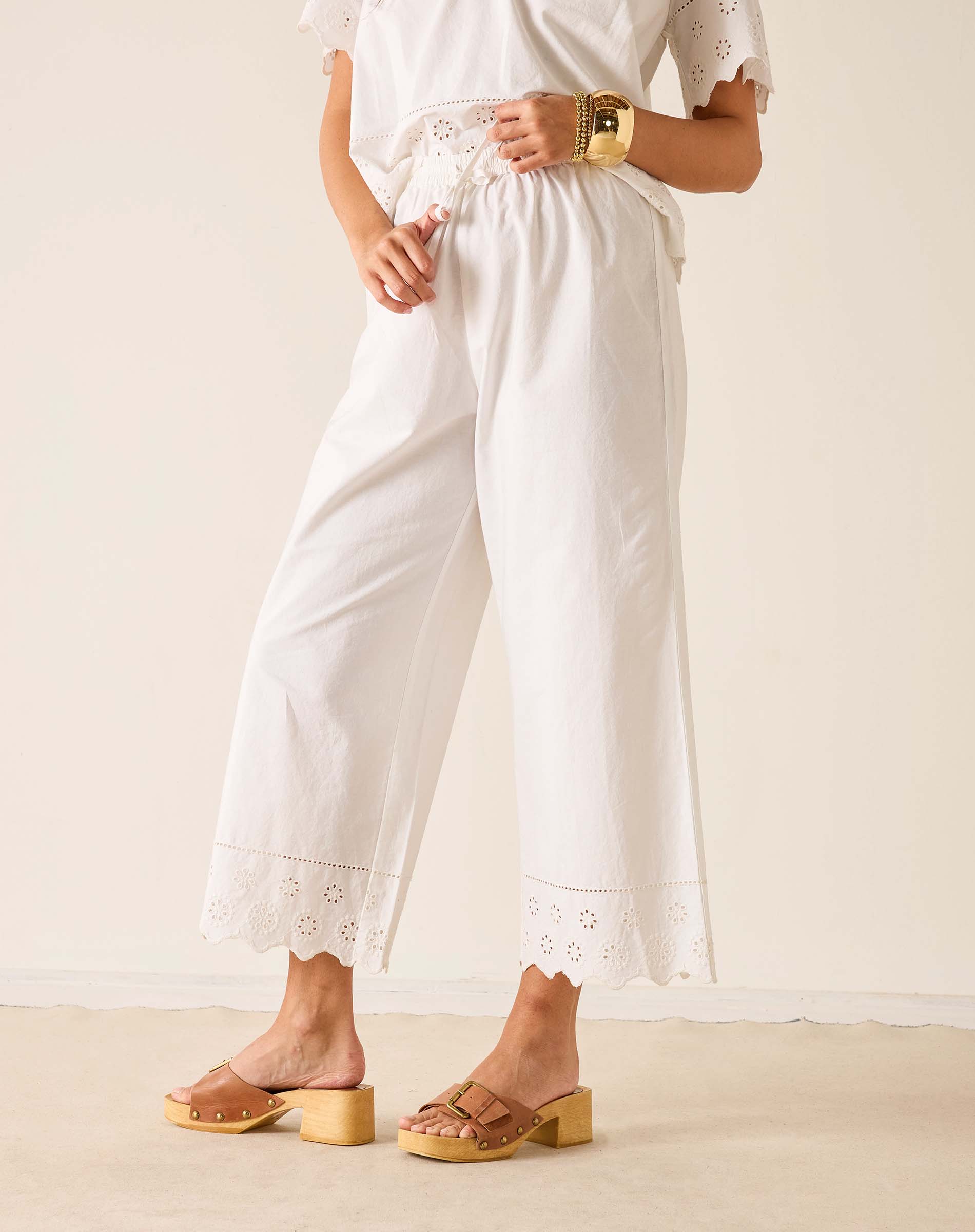 Daisy Eyelet Pant by MERSEA | Breathable Resort Pants