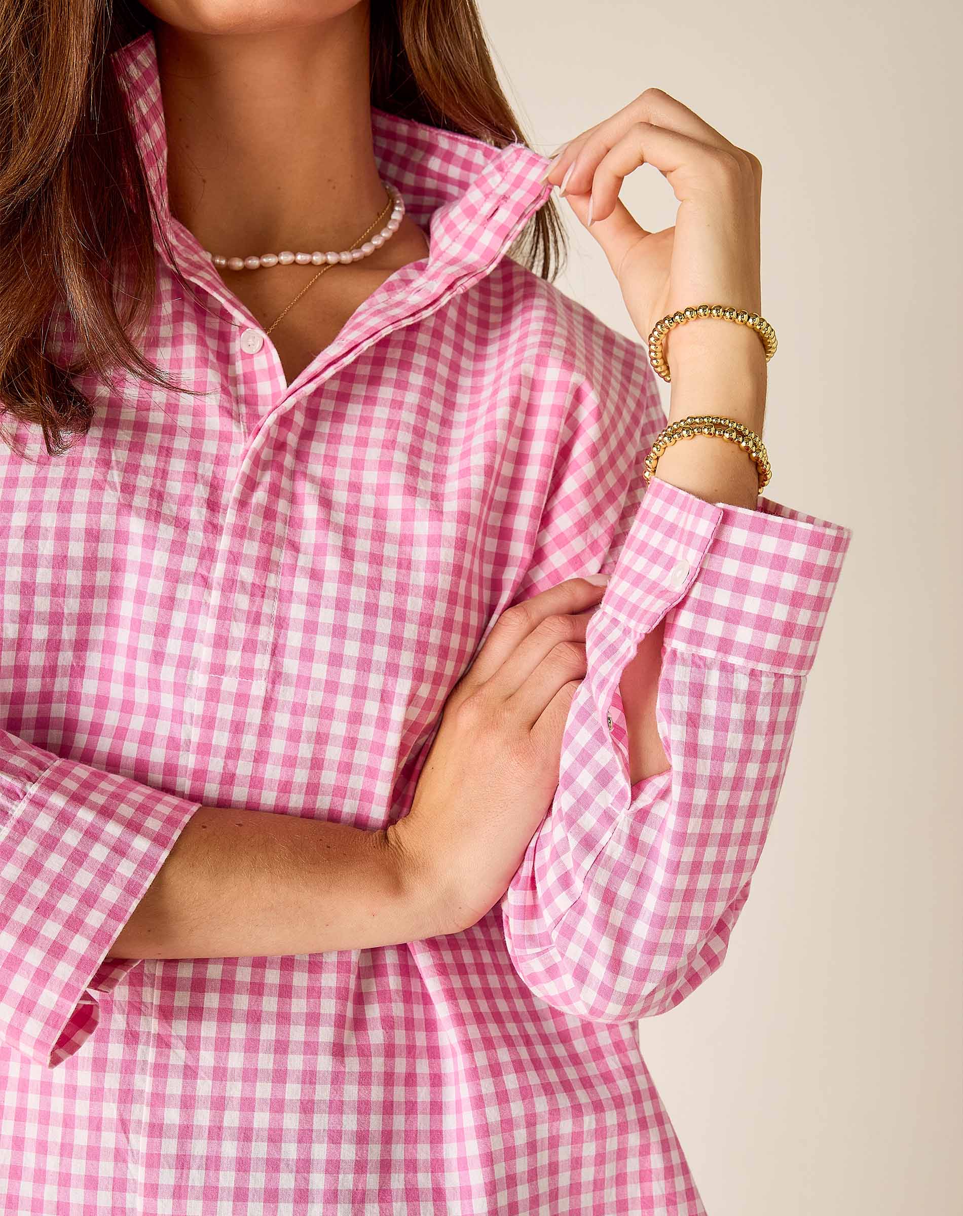 Emerson Pop Up Collar Top Voyageur by MERSEA | Versatile Blouse