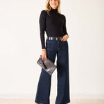 Women's Dark Wash Wide Leg Jeans