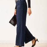 Women's Dark Wash Wide Leg Jeans