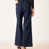 Women's Dark Wash Wide Leg Jeans