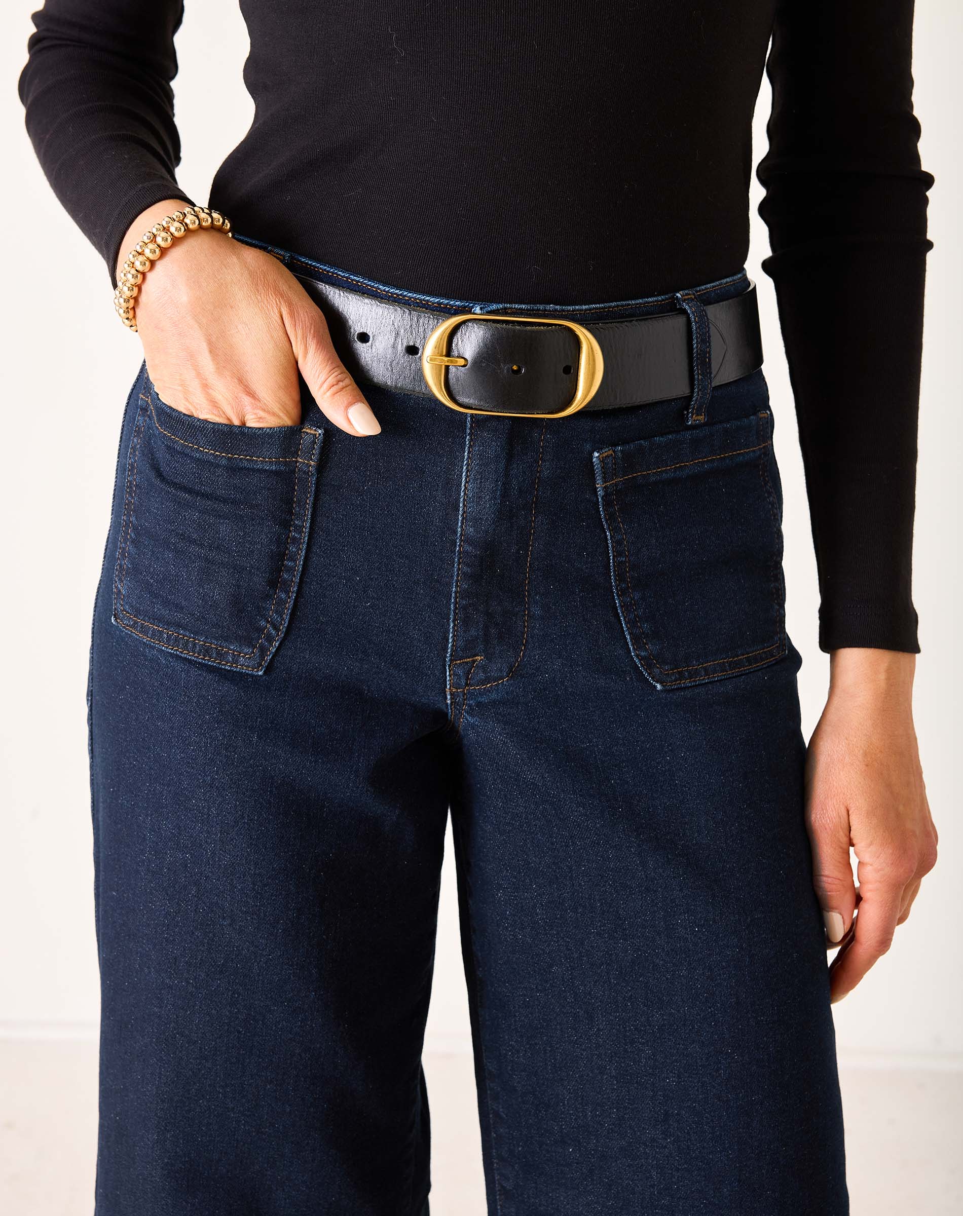 Women's Dark Wash Wide Leg Jeans