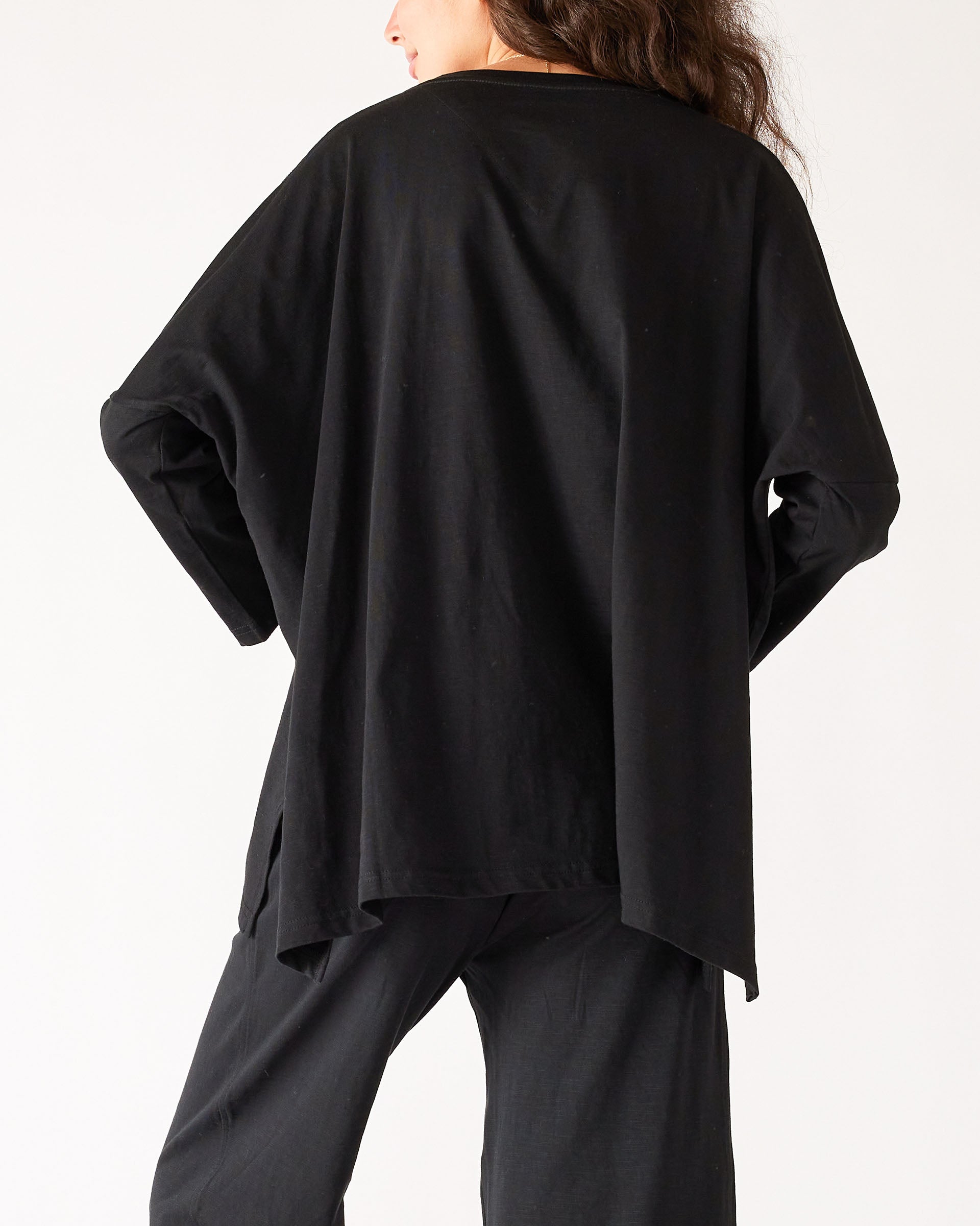 Women's One Size Tee in Black Back View