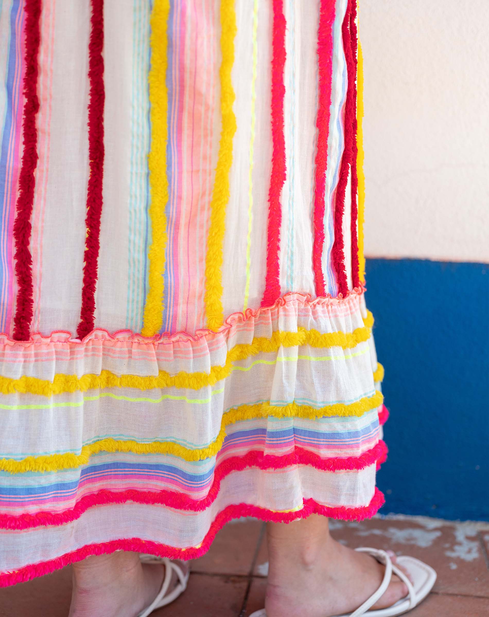 Women's Bright Striped Maxi Skirt
