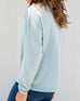 Women's Light Blue Lightweight Sweater One Size Side View
