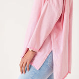 Women's Light Pink Oversized Sub Tee Pink Stitches
