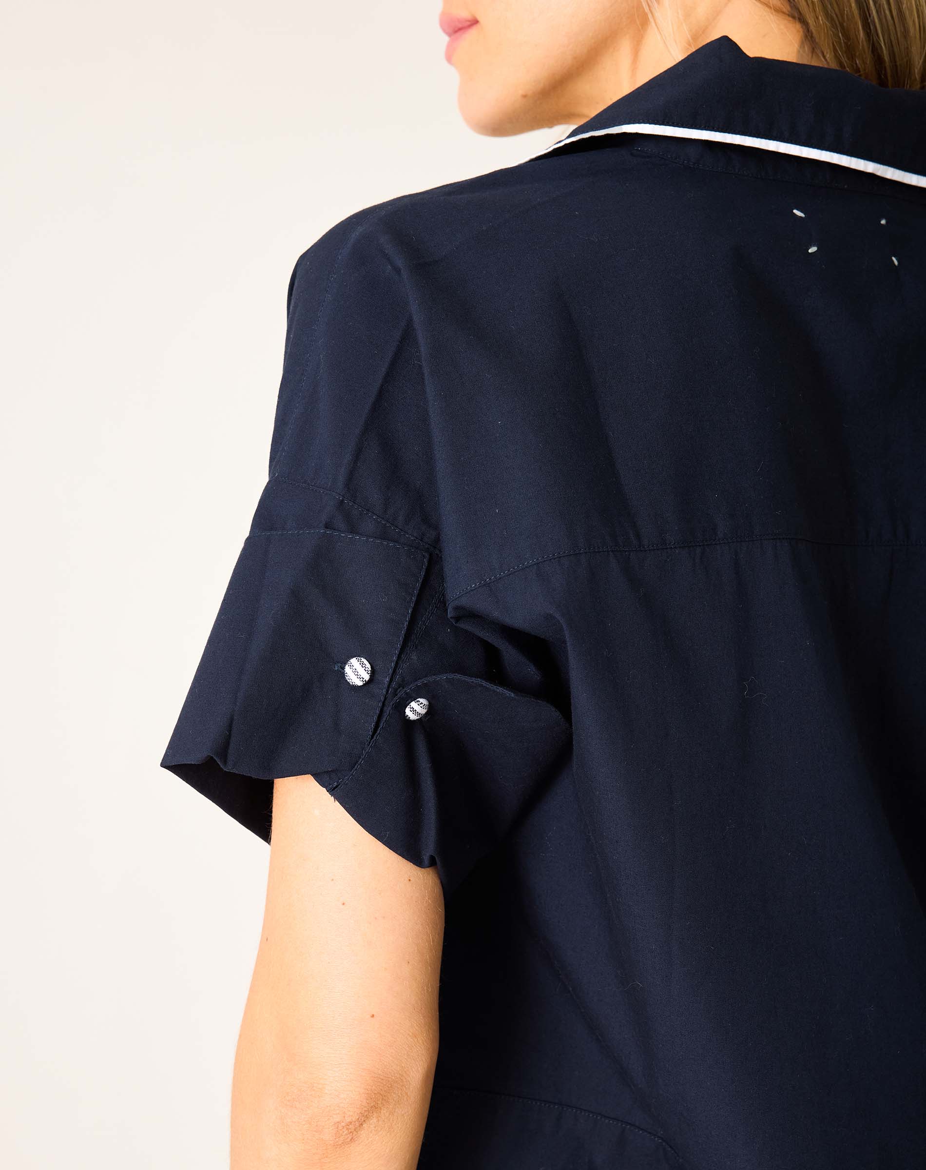 Women's Navy Short Sleeve Top