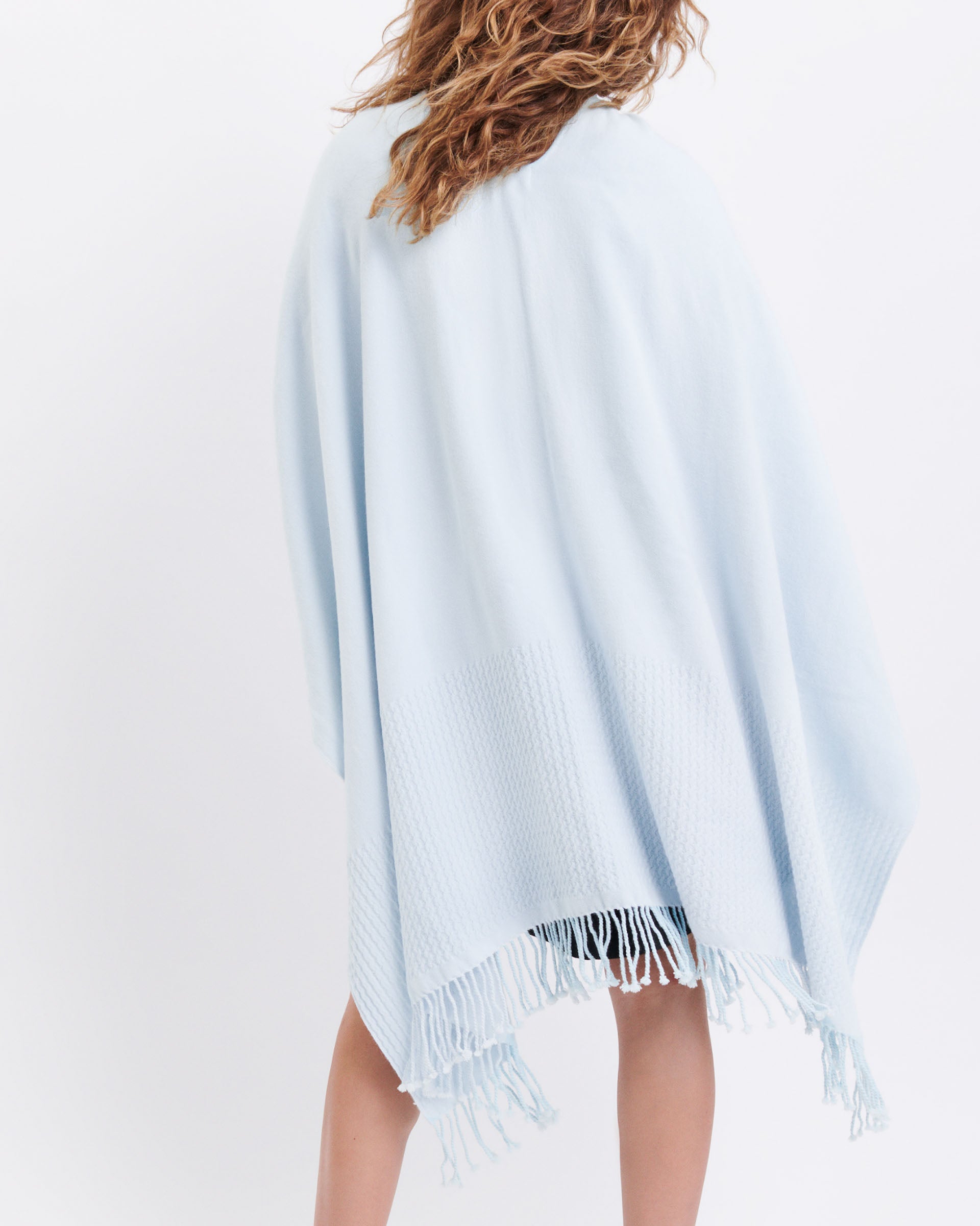 Women's One Size Light Blue Travel Wrap Rear View