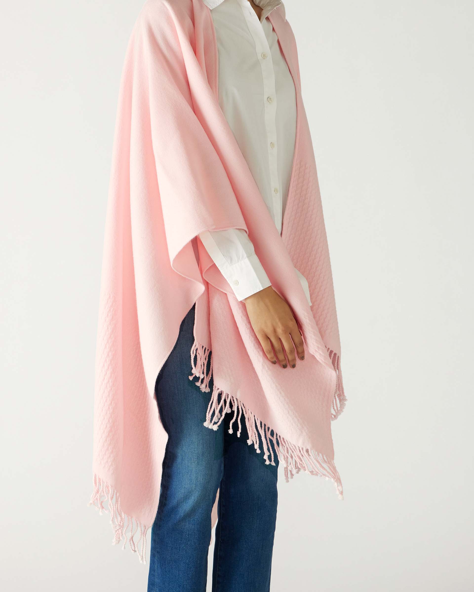 Women's One Size Light Pink Travel Wrap Side View Drape