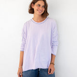 Women's Purple Oversized Slub Tee