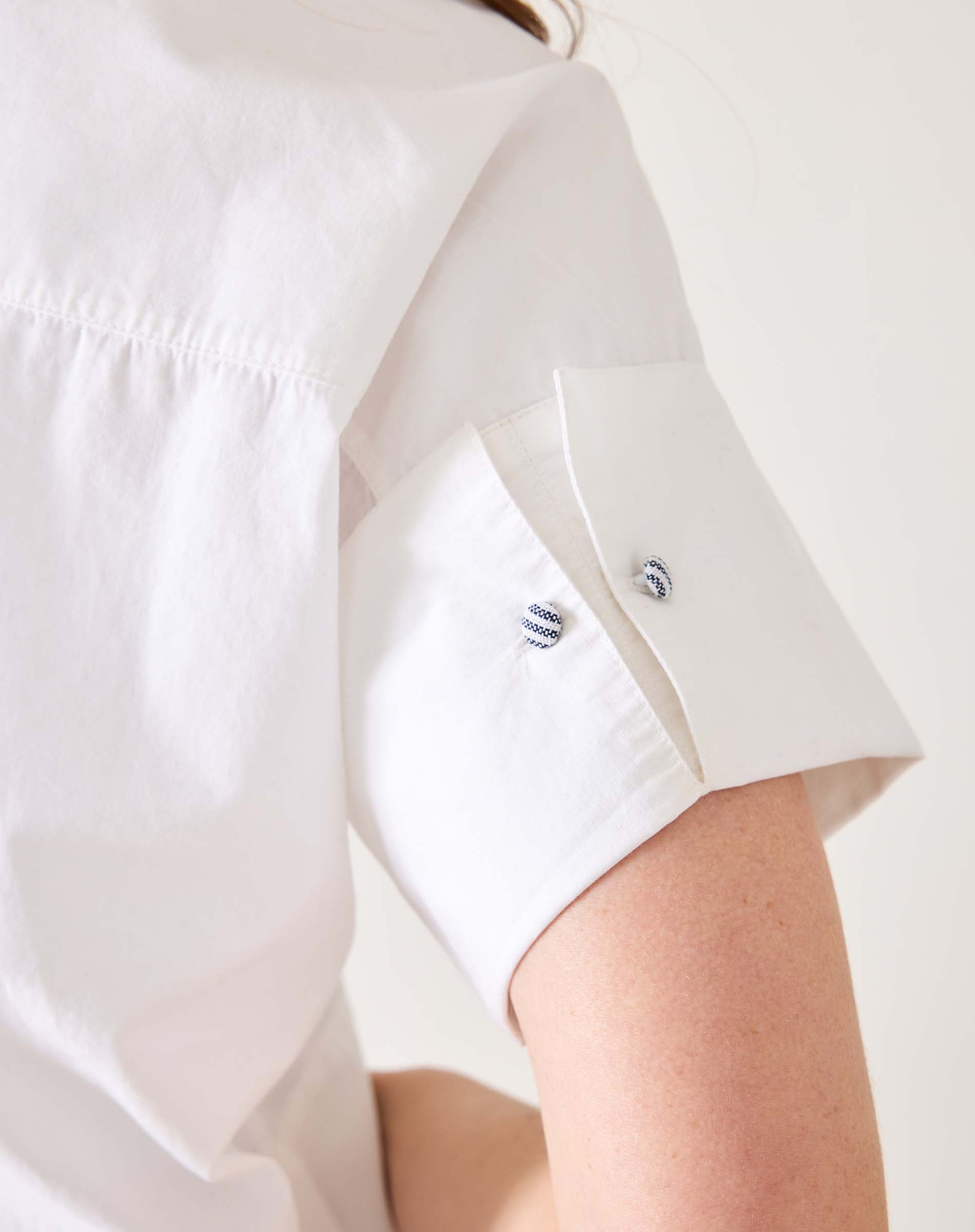 Women's White Short Sleeve Top