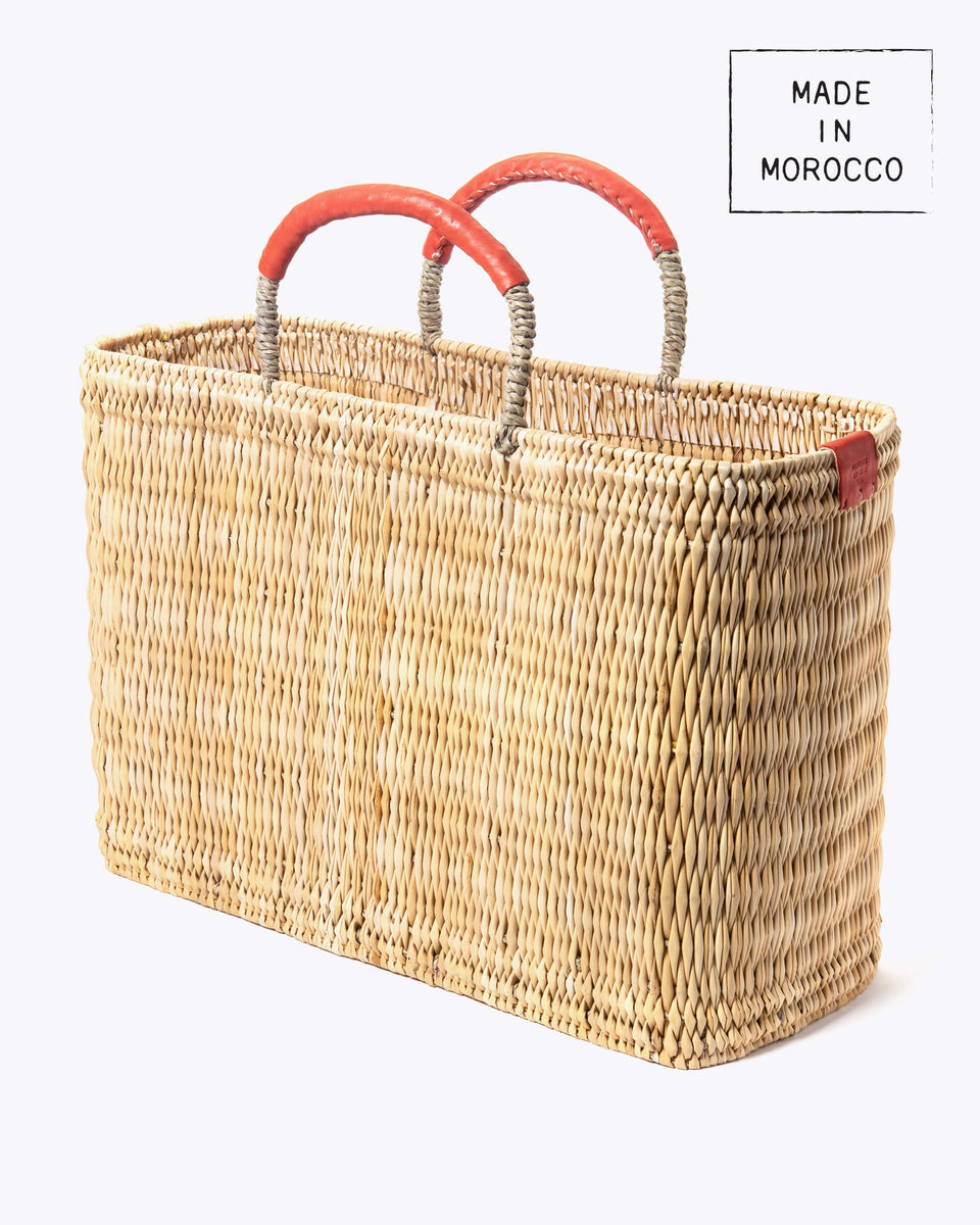 French Market XL Braided Straw Basket