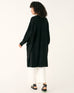 Black Chelsea Kimono crafted in cotton cashmere blend knit