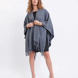 Women's One Size Gray Travel Wrap Front View