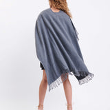 Women's One Size Gray Travel Wrap Rear View