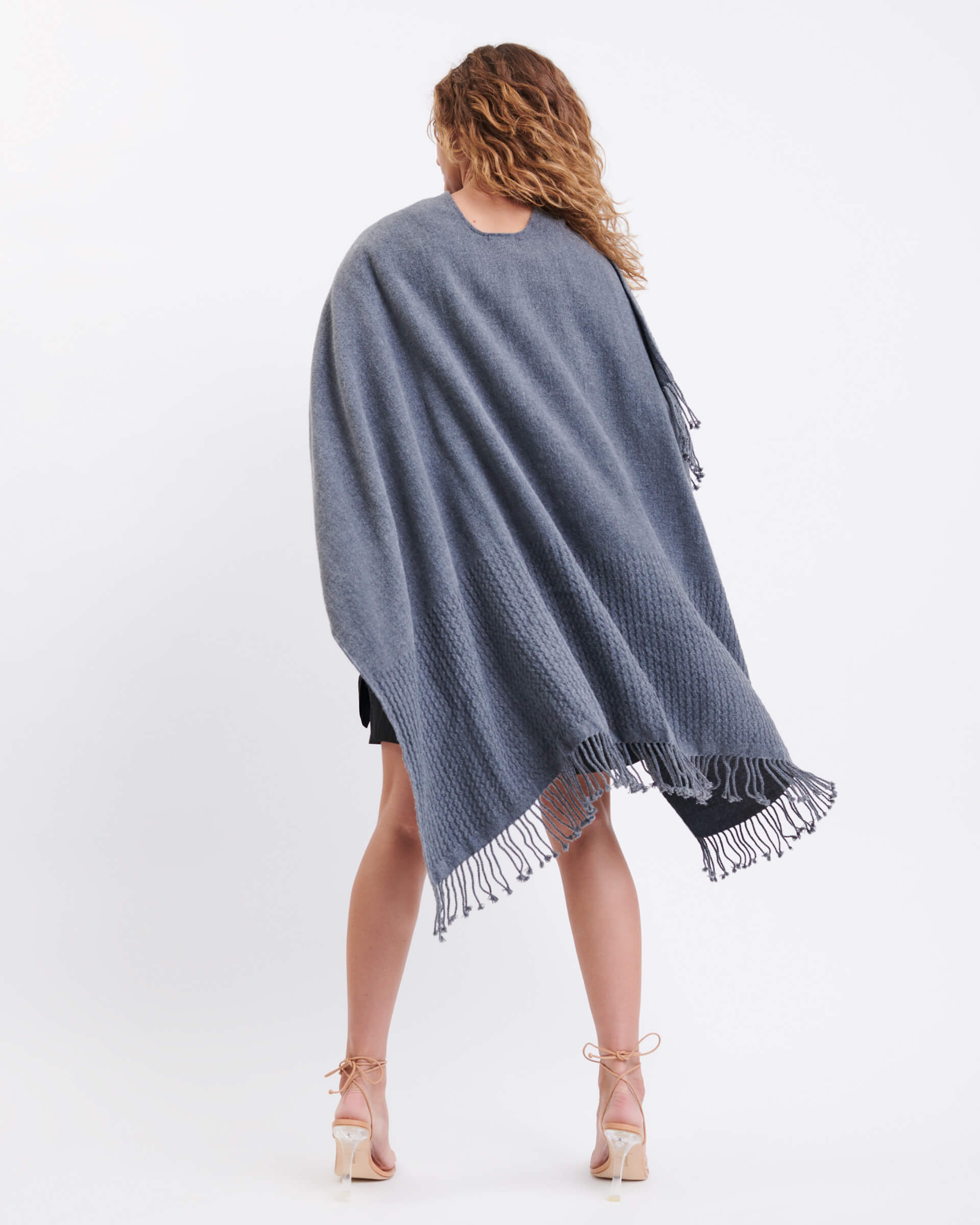 Women's One Size Gray Travel Wrap Rear View