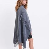 Women's One Size Gray Travel Wrap Side View Drape Over Shoulder