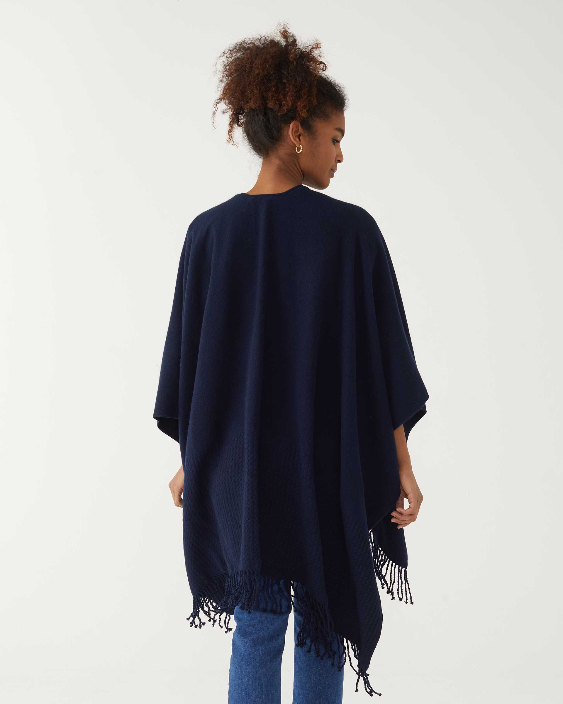 Women's One Size Navy Travel Wrap Rear View