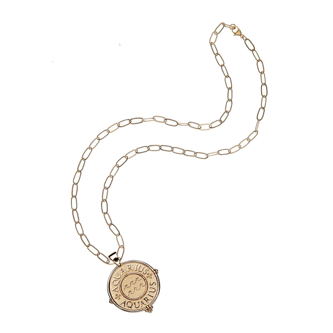 mersea colab Aquarius zodiac pendant with chain