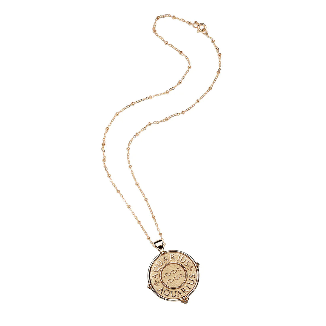 mersea colab Aquarius zodiac pendant with chain