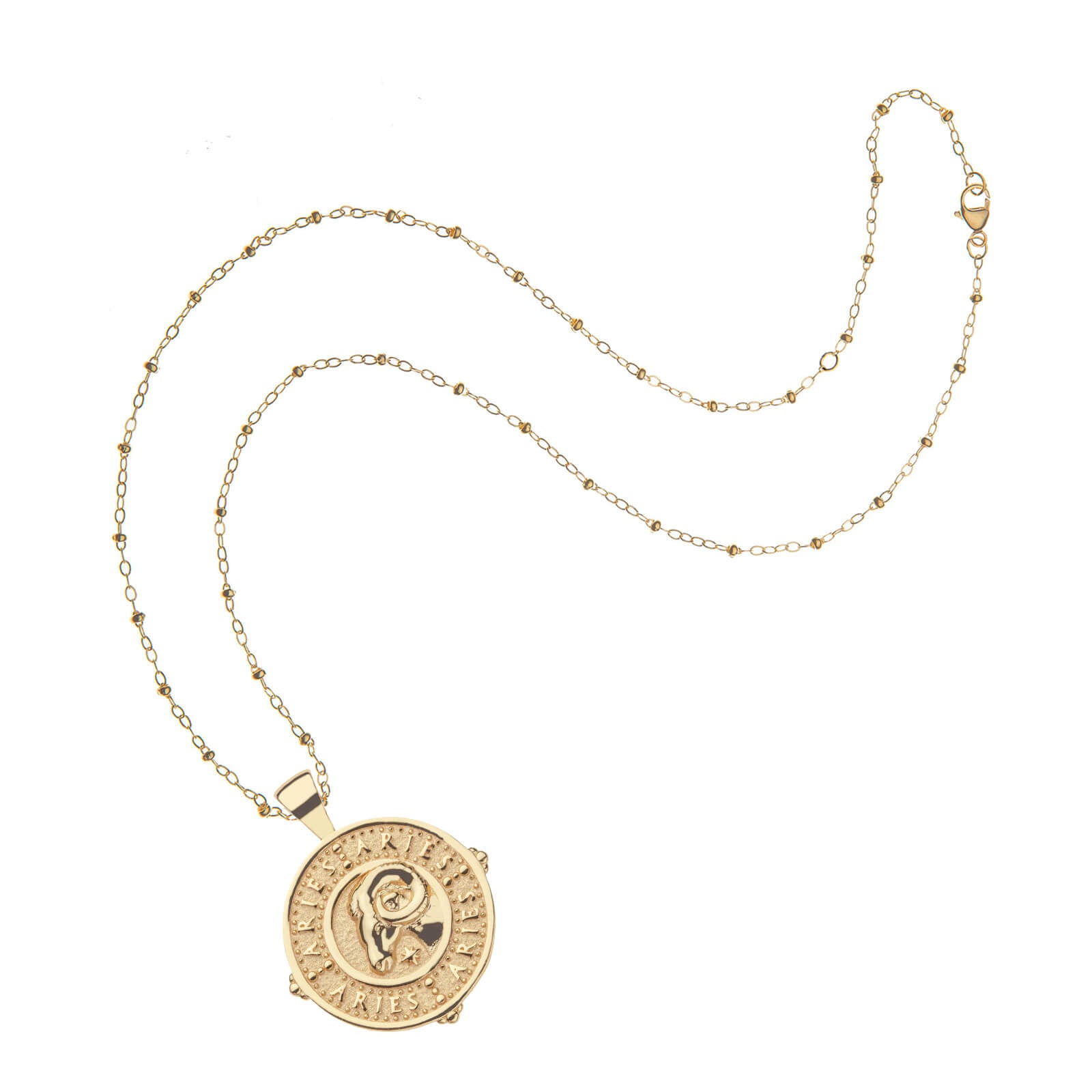 mersea colab aries zodiac pendant with chain