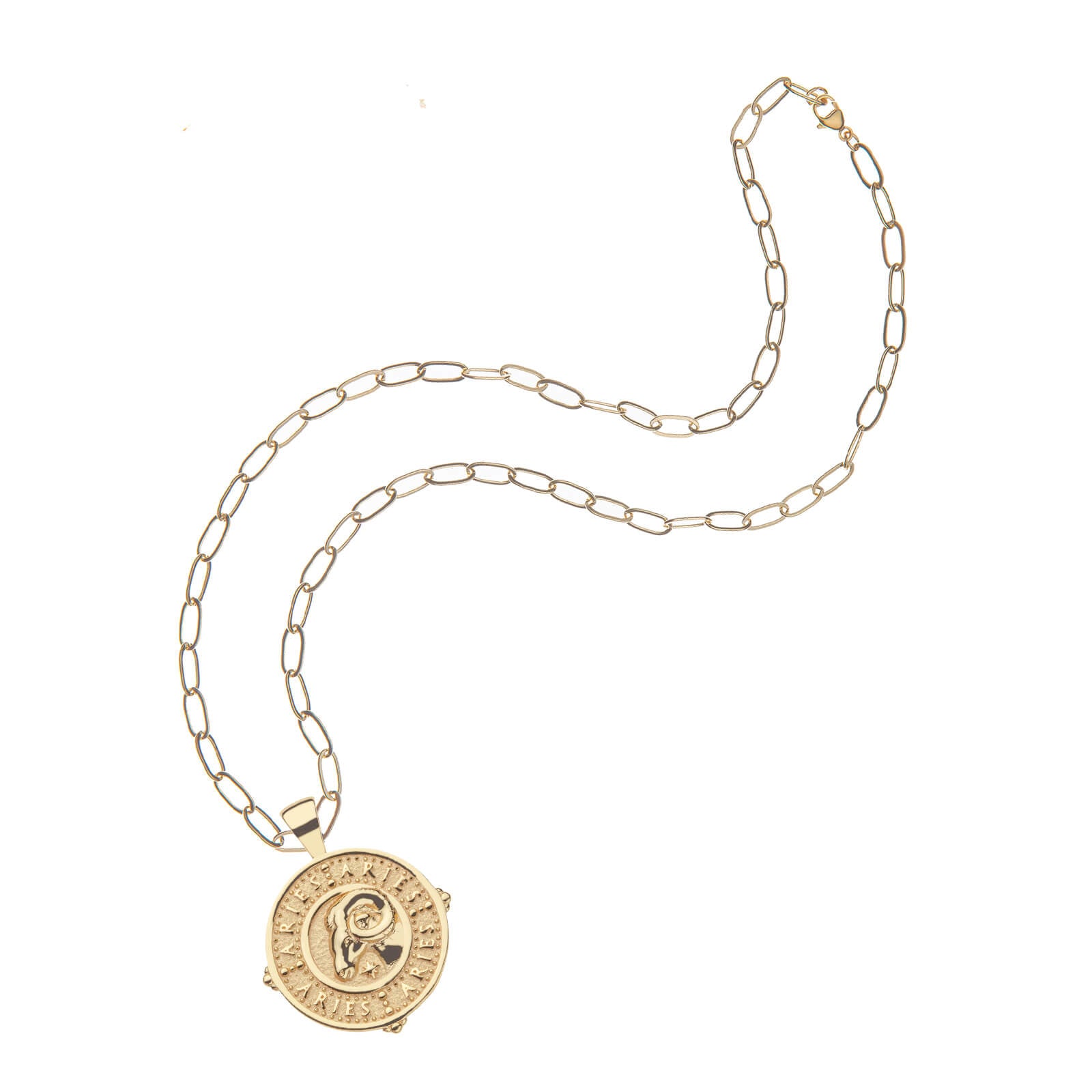 mersea colab aries zodiac pendant with chain