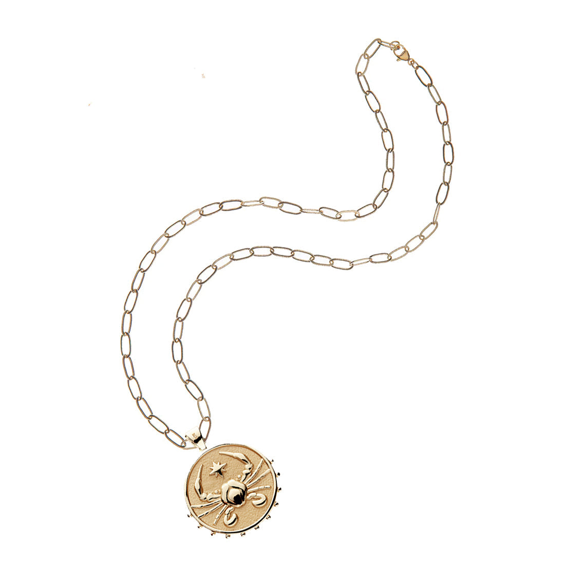 mersea colab cancer zodiac pendant with chain