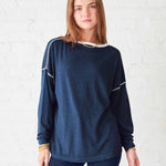 Women's Navy Lightweight Pullover Sweater