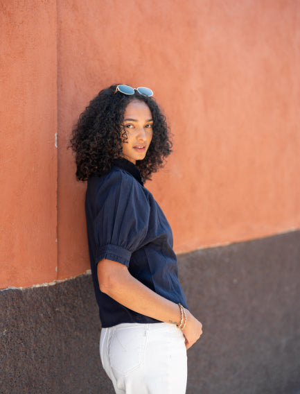 Sweet Clementine Button Up Top