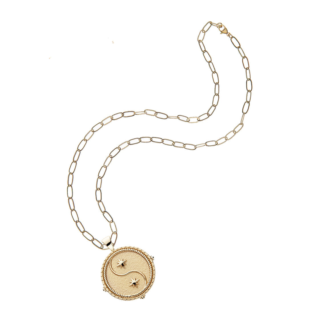 mersea colab gemini zodiac pendant with chain