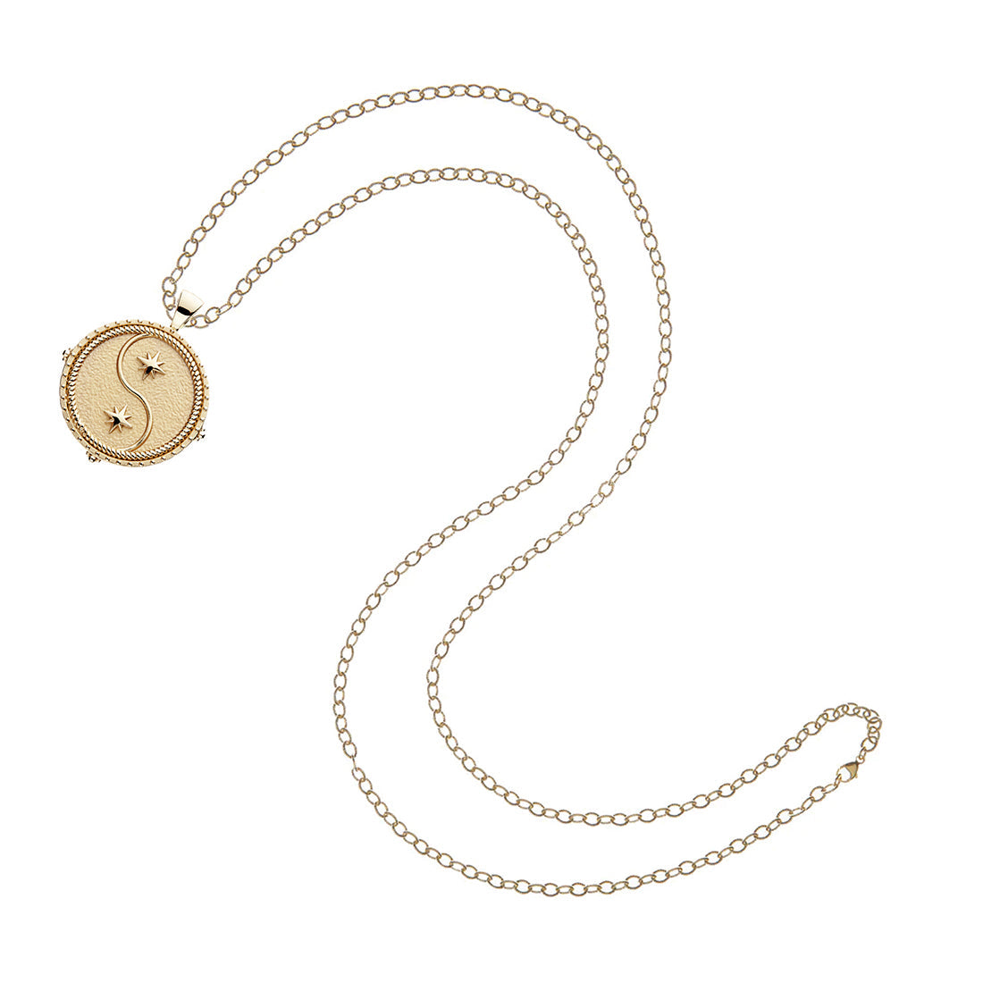mersea colab gemini zodiac pendant with long chain