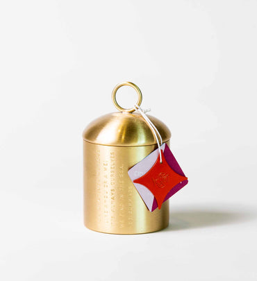 brass tin vessel on a white background
