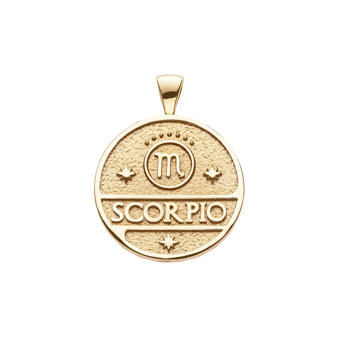 back of mersea colab scorpio zodiac pendant