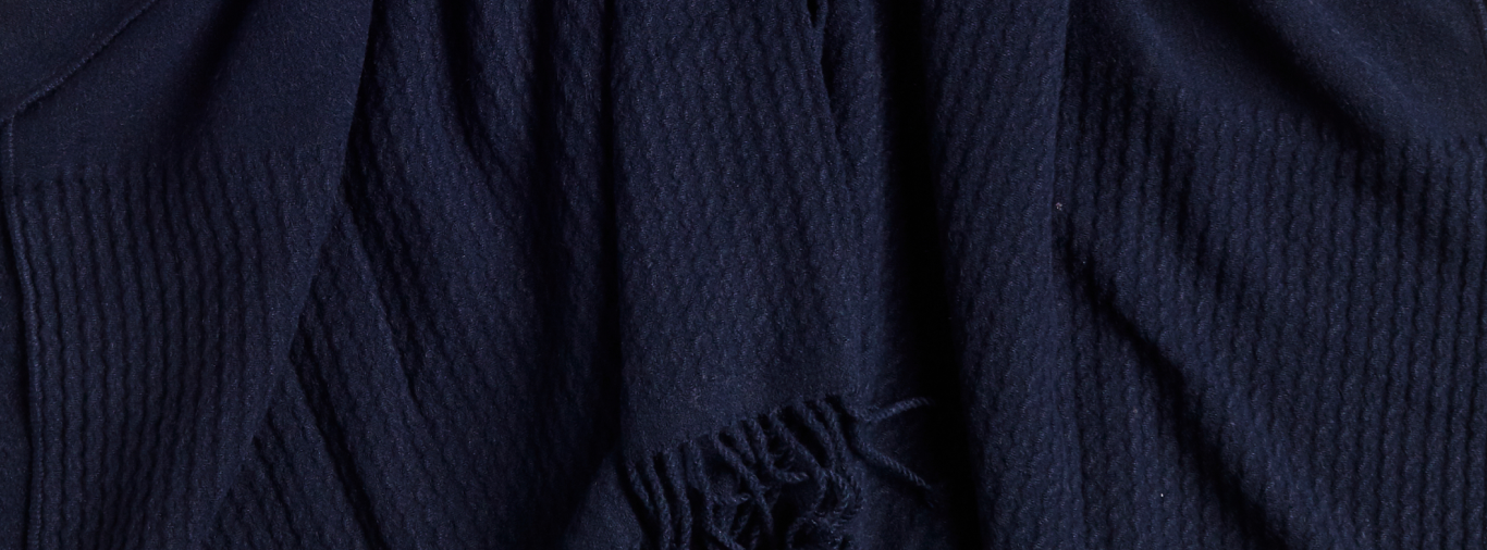 Navy Blue Travel Wrap Close Up