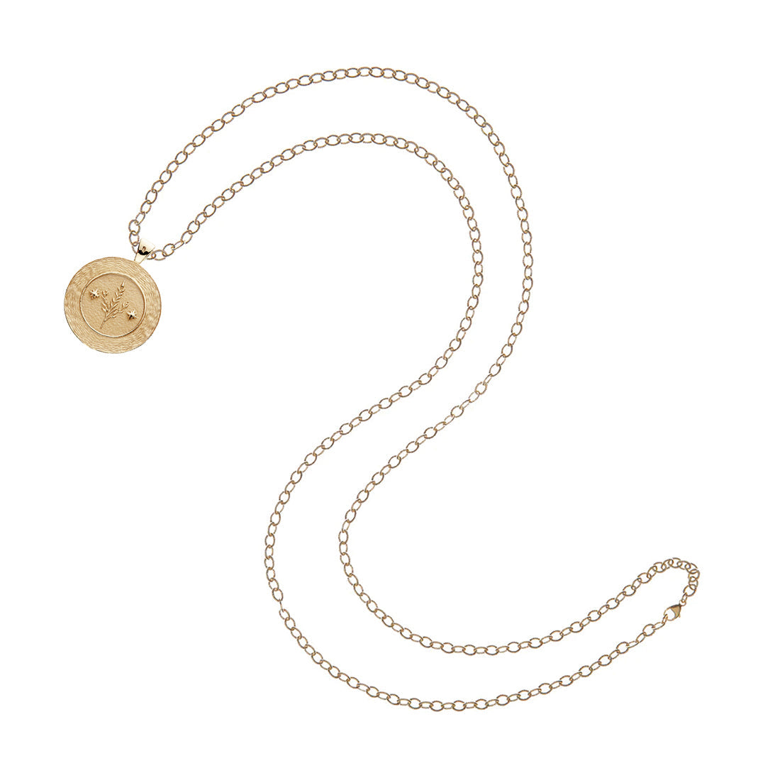 mersea colab virgo zodiac pendant with long chain