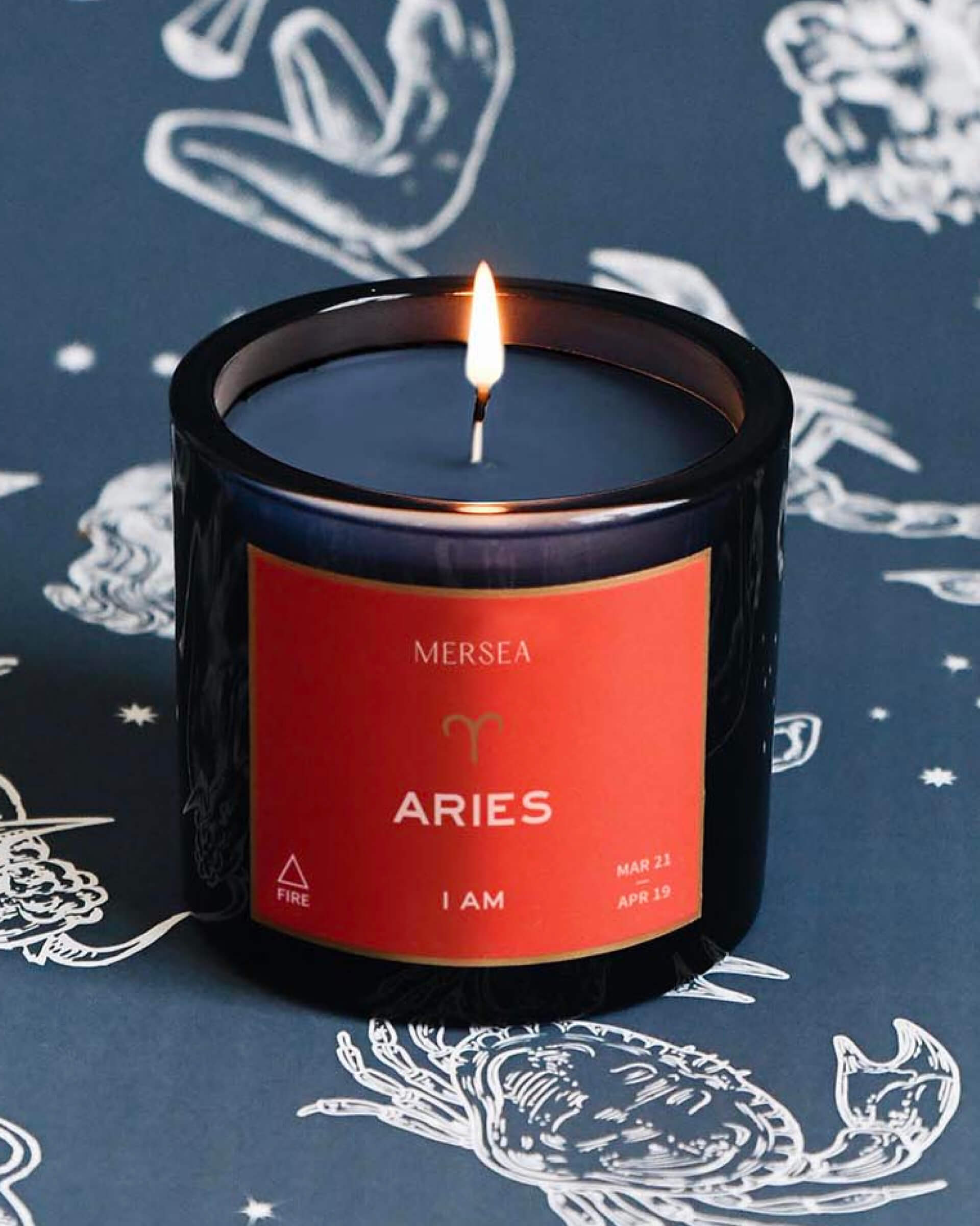 Aries Zodiac Candle March 21 April 19