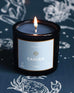 Mersea Cancer candle against astrology sign background