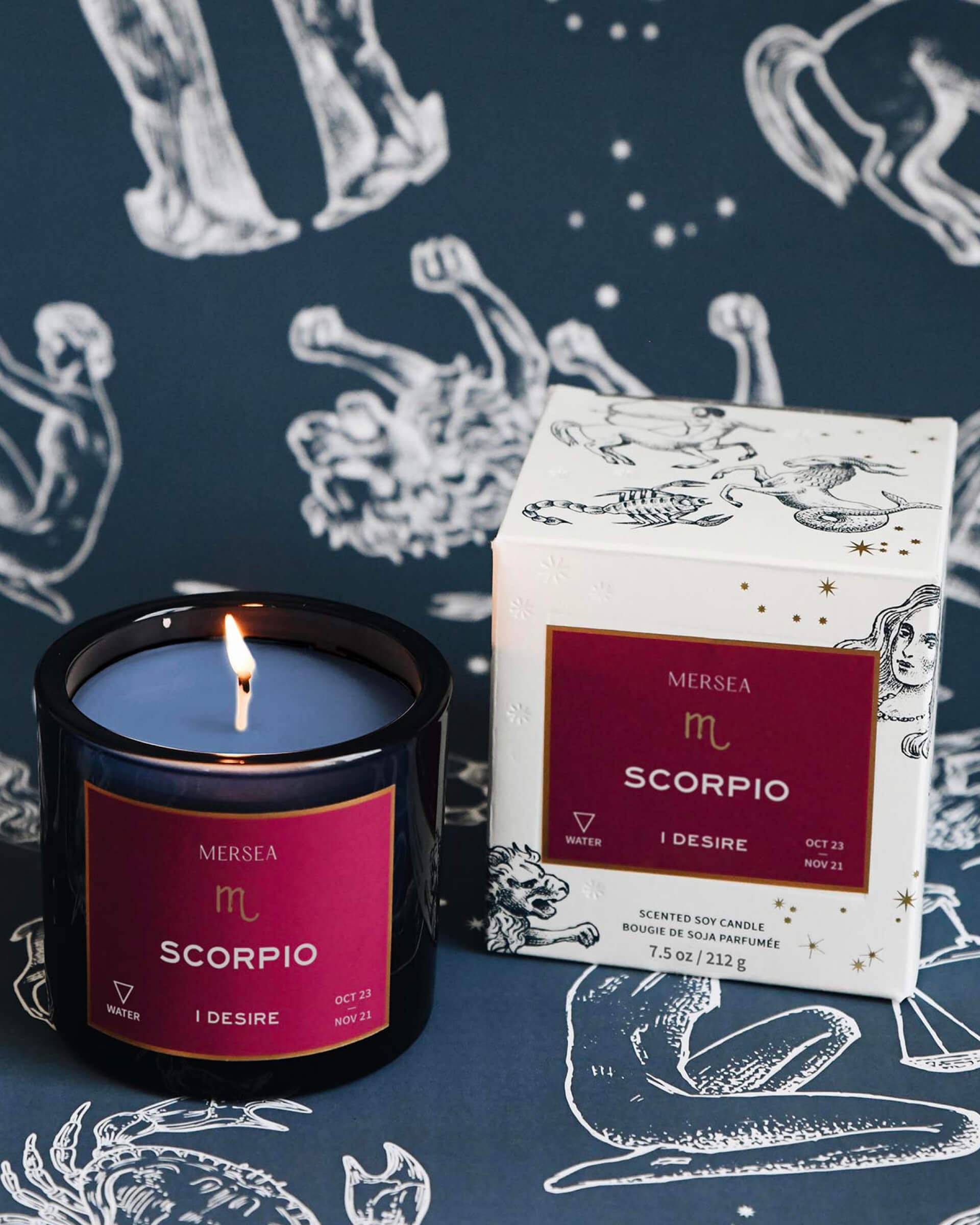 Scorpio Zodiac Candle October 23 November 21